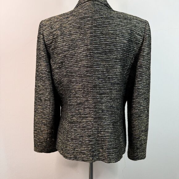 Lafayette 148 Jacket Metallic Tweed Blazer Classic Luxe Size 8 Evening Holiday - Picture 8 of 16
